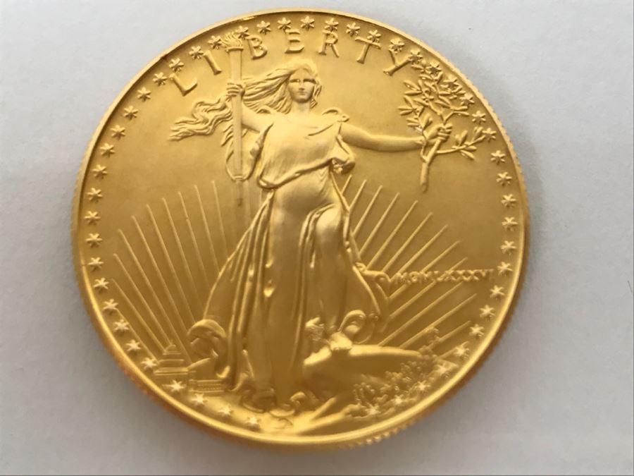 1986 1oz Fine Gold American Eagle $50 Coin Uncirculated - Has Reserve [Photo 1]