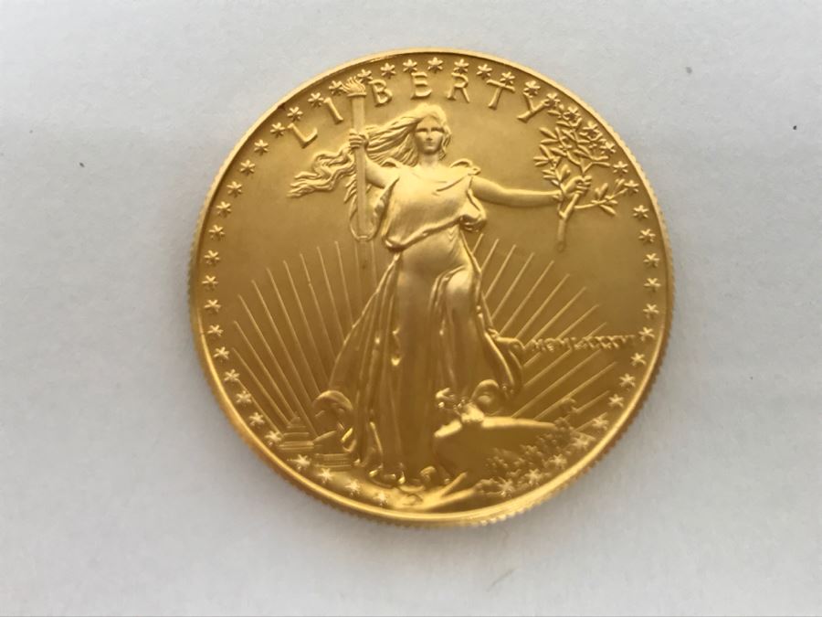 1986 1oz Fine Gold American Eagle $50 Coin Uncirculated - Has Reserve [Photo 2]