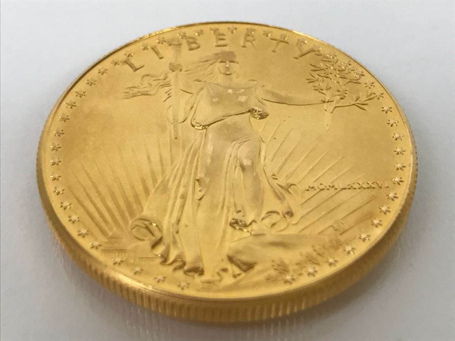 1986 1oz Fine Gold American Eagle $50 Coin Uncirculated - Has Reserve [Photo 3]