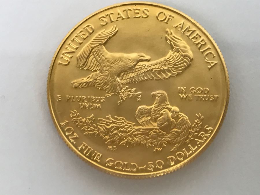 1986 1oz Fine Gold American Eagle $50 Coin Uncirculated - Has Reserve