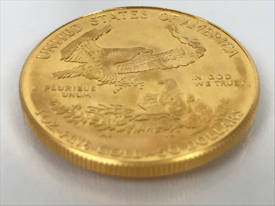 1986 1oz Fine Gold American Eagle $50 Coin Uncirculated - Has Reserve [Photo 8]