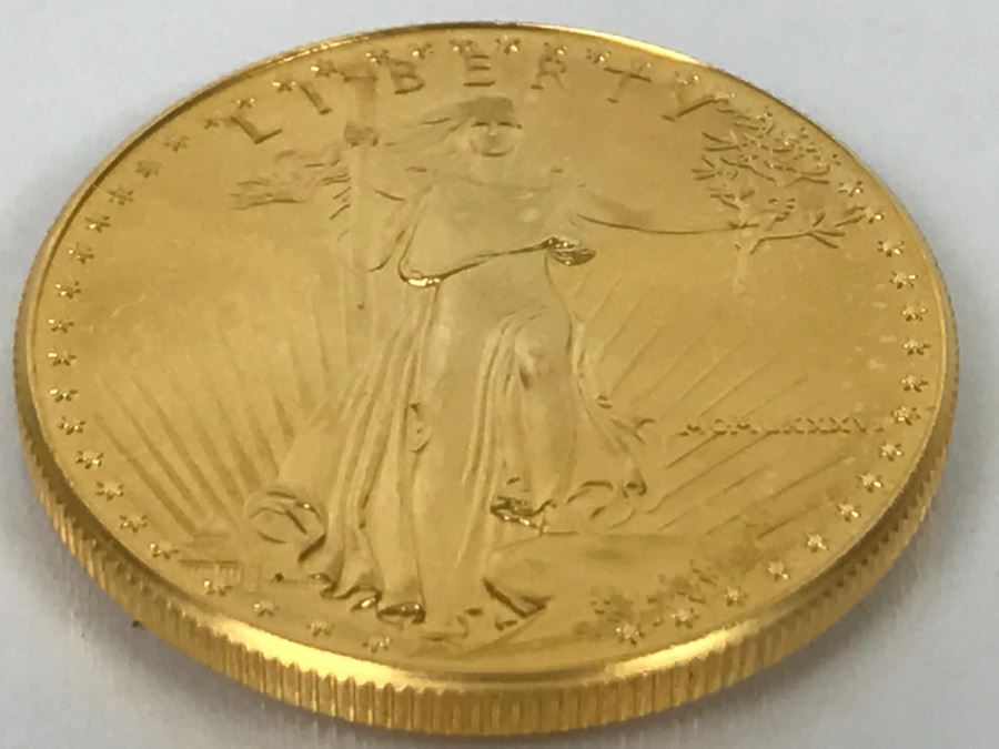 1986 1oz Fine Gold American Eagle $50 Coin Uncirculated - Has Reserve [Photo 11]