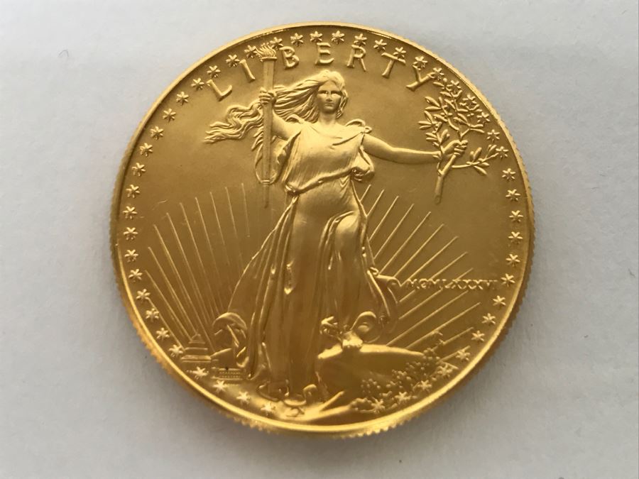 1986 1oz Fine Gold American Eagle $50 Coin Uncirculated - Has Reserve [Photo 9]