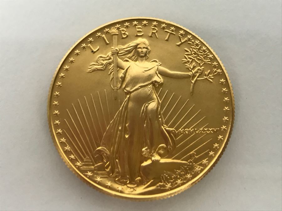 1986 1oz Fine Gold American Eagle $50 Coin Uncirculated - Has Reserve