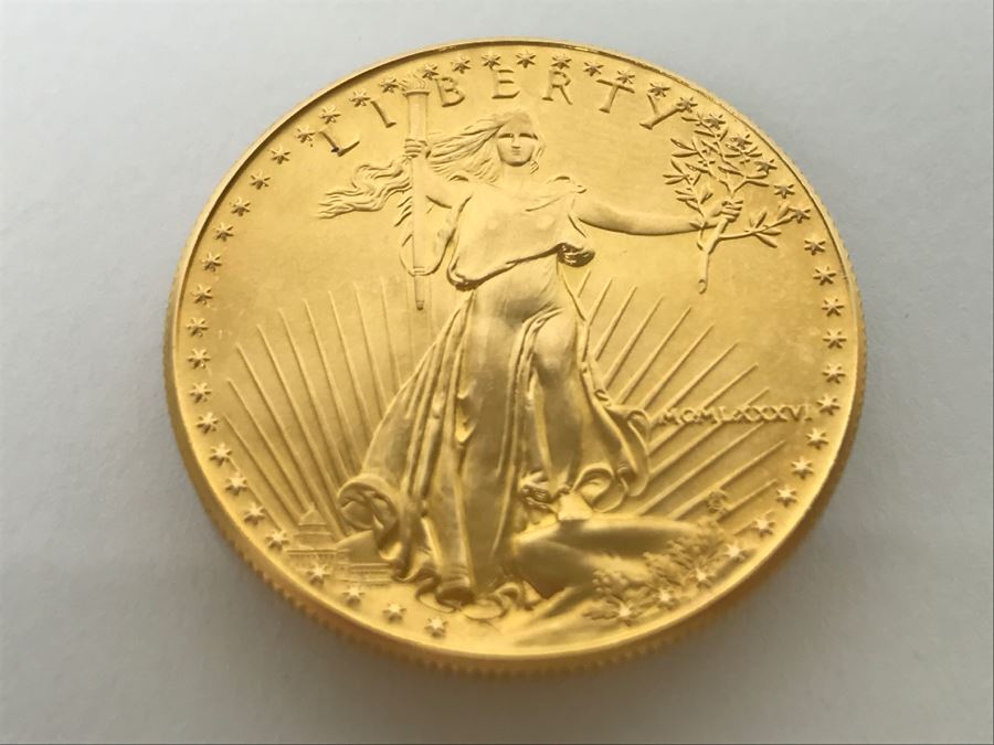 1986 1oz Fine Gold American Eagle $50 Coin Uncirculated - Has Reserve [Photo 2]