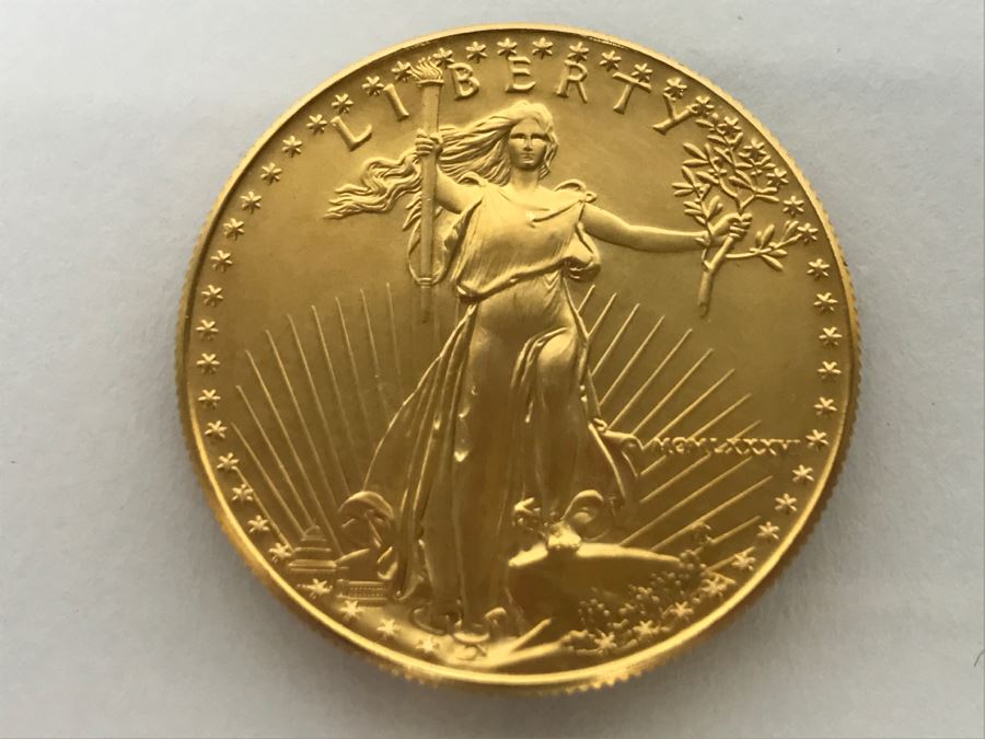 1986 1oz Fine Gold American Eagle $50 Coin Uncirculated - Has Reserve