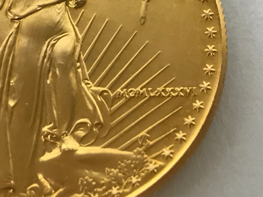 1986 1oz Fine Gold American Eagle $50 Coin Uncirculated - Has Reserve