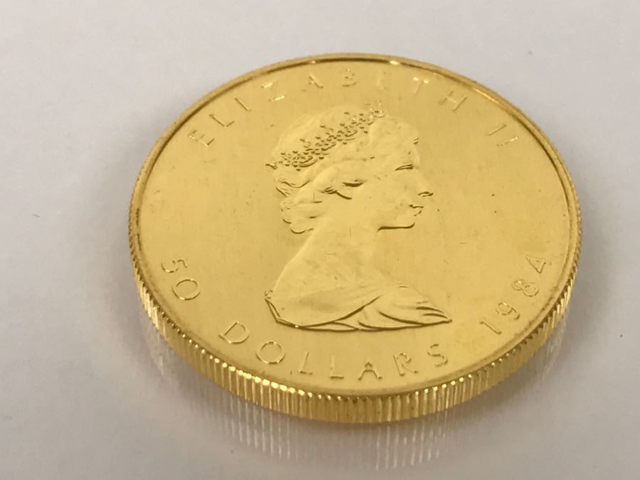 1984 Canada 1oz 50 Dollar Maple Leaf Gold Coin Uncirculated - Has Reserve [Photo 6]