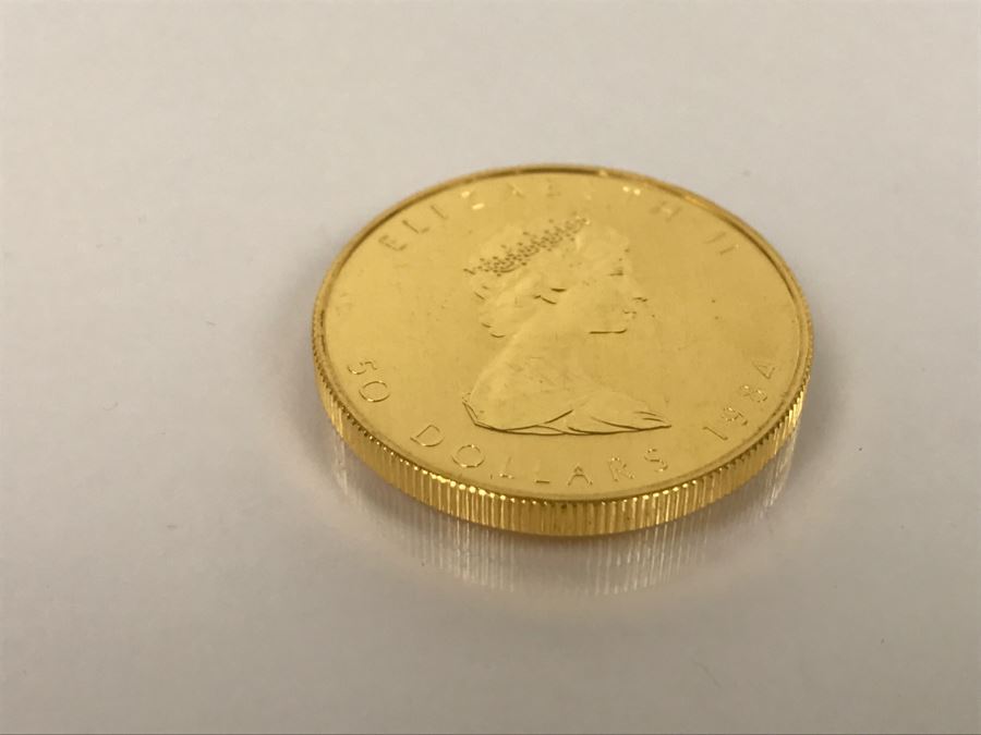 1984 Canada 1oz 50 Dollar Maple Leaf Gold Coin Uncirculated - Has Reserve [Photo 5]
