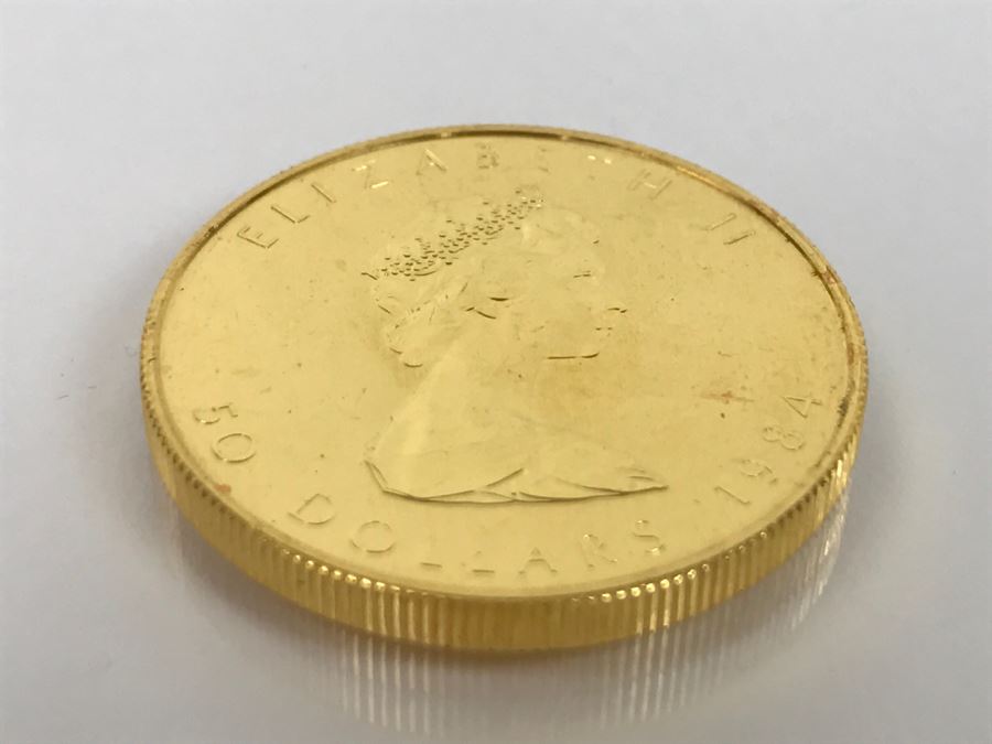 1984 Canada 1oz 50 Dollar Maple Leaf Gold Coin Uncirculated - Has Reserve [Photo 3]