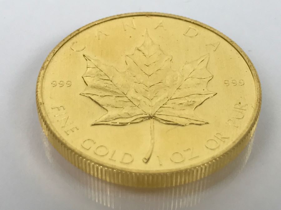 1980 Canada 1oz 50 Dollar Maple Leaf Gold Coin Uncirculated - Has