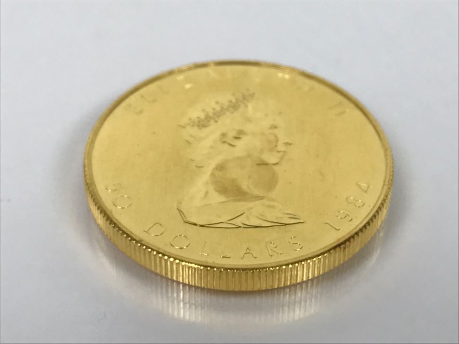 1984 Canada 1oz 50 Dollar Maple Leaf Gold Coin Uncirculated - Has Reserve [Photo 3]
