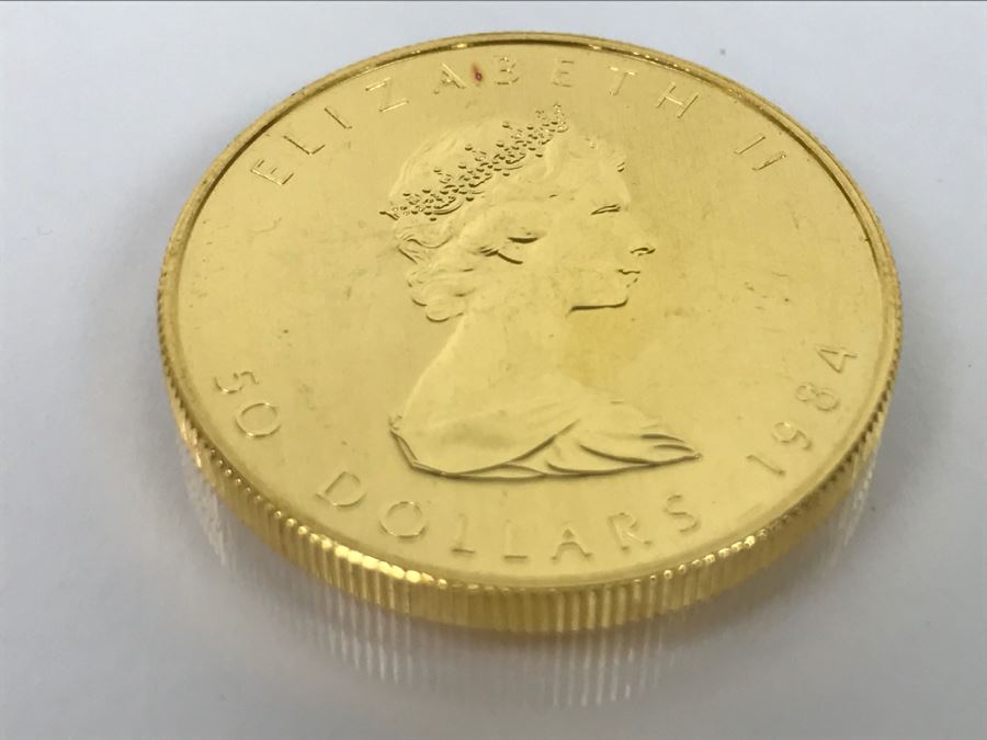 1984 Canada 1oz 50 Dollar Maple Leaf Gold Coin Uncirculated - Has Reserve [Photo 4]