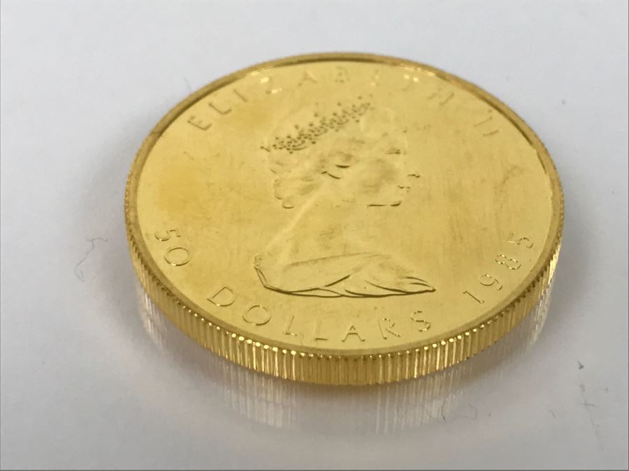 1985 Canada 1oz 50 Dollar Maple Leaf Gold Coin Uncirculated - Has Reserve [Photo 3]
