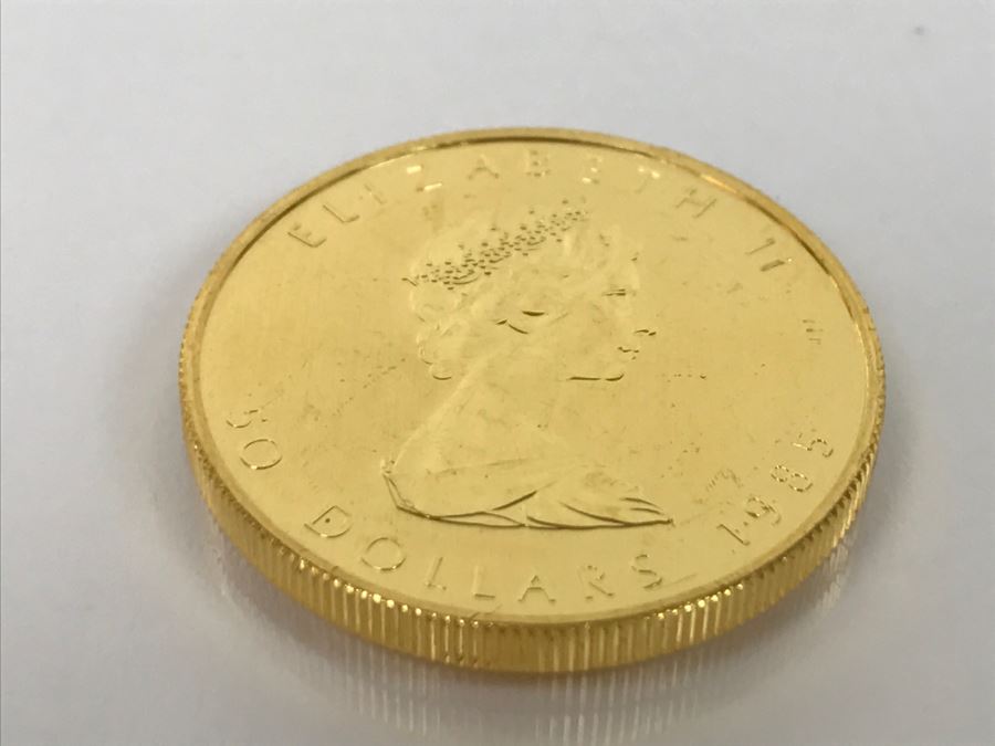 1985 Canada 1oz 50 Dollar Maple Leaf Gold Coin Uncirculated - Has Reserve [Photo 3]
