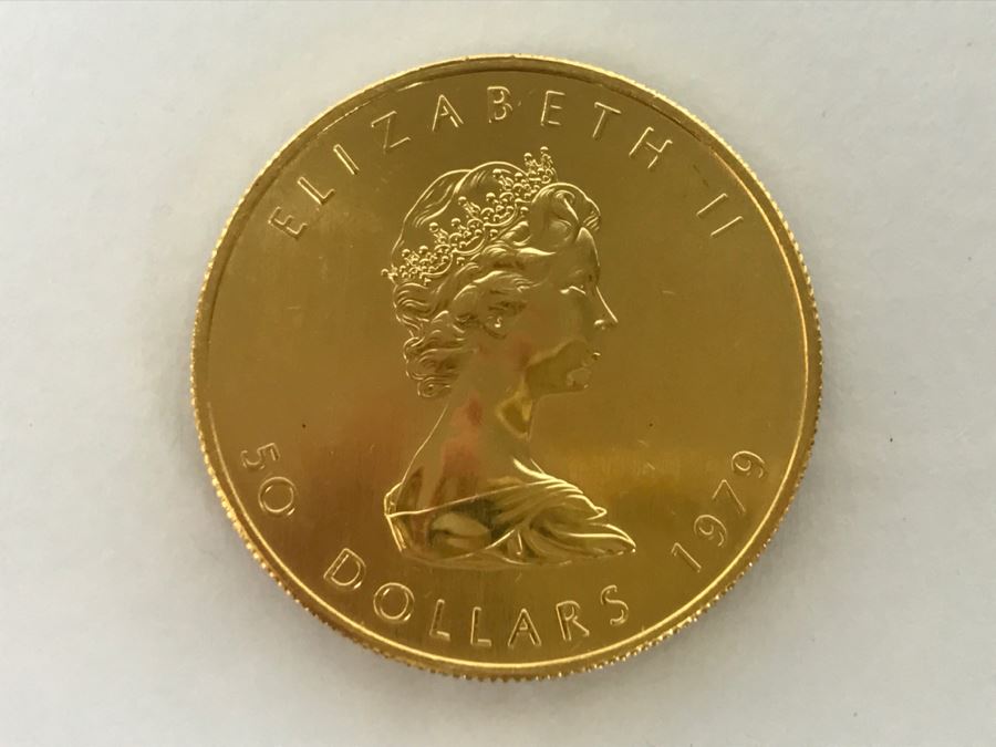 1979 Canada 1oz 50 Dollar Maple Leaf Gold Coin Uncirculated - Has Reserve [Photo 1]