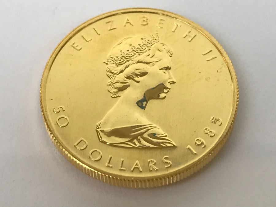 1985 Canada 1oz 50 Dollar Maple Leaf Gold Coin Uncirculated - Has Reserve [Photo 4]
