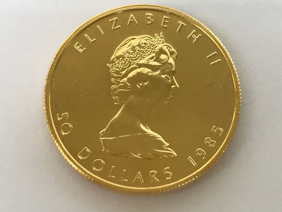 1985 Canada 1oz 50 Dollar Maple Leaf Gold Coin Uncirculated - Has Reserve [Photo 3]