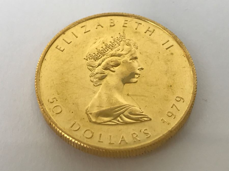 1979 Canada 1oz 50 Dollar Maple Leaf Gold Coin Uncirculated - Has Reserve [Photo 3]