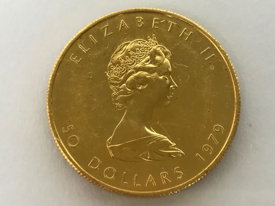 1979 Canada 1oz 50 Dollar Maple Leaf Gold Coin Uncirculated - Has Reserve [Photo 1]