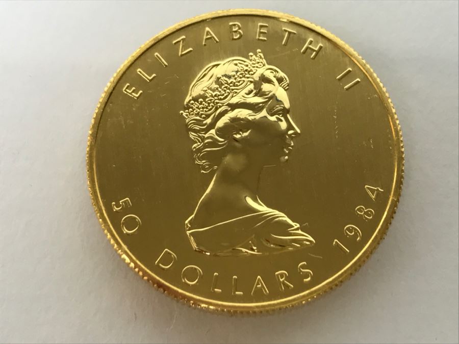 1984 Canada 1oz 50 Dollar Maple Leaf Gold Coin Uncirculated - Has Reserve [Photo 1]