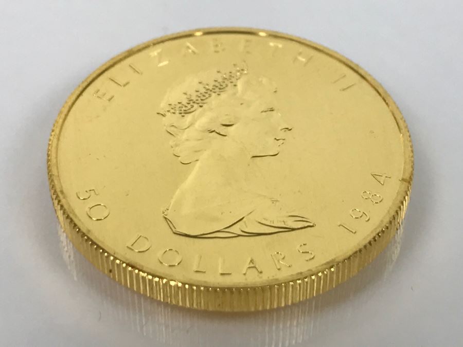1984 Canada 1oz 50 Dollar Maple Leaf Gold Coin Uncirculated - Has Reserve [Photo 4]
