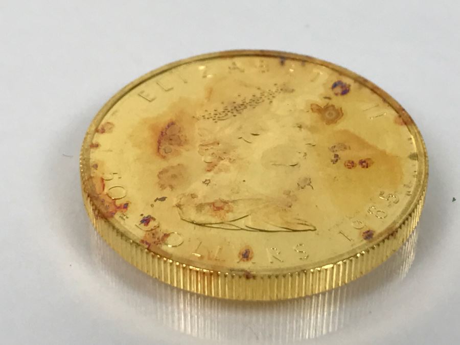 1985 Canada 1oz 50 Dollar Maple Leaf Gold Coin Uncirculated - Has Reserve [Photo 3]