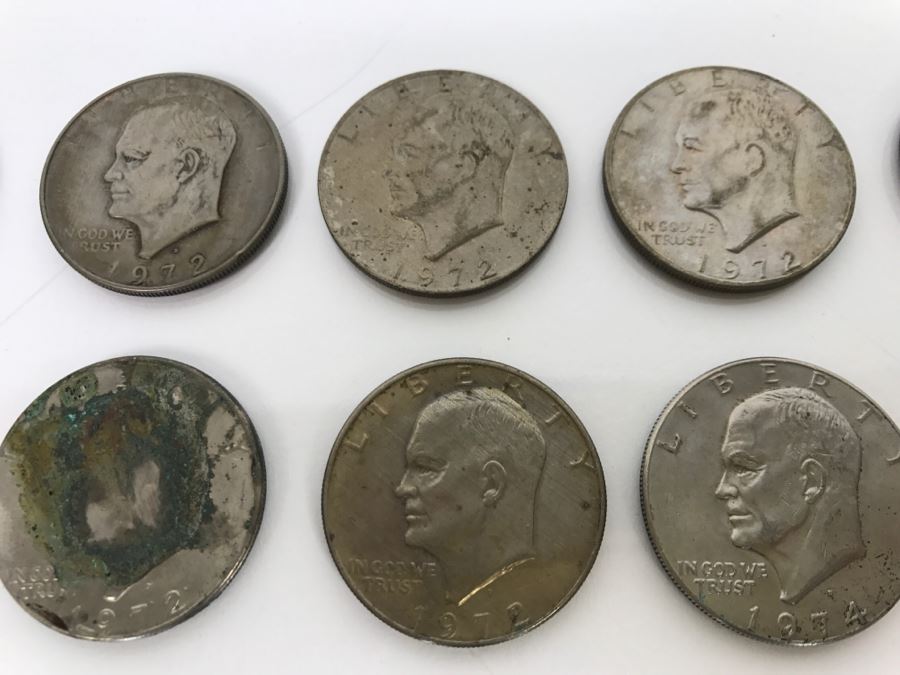 (10) Eisenhower One Dollar US Coins Various Dates [Photo 4]