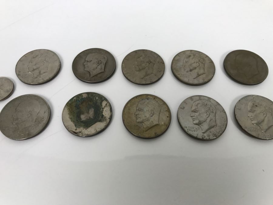 (10) Eisenhower One Dollar US Coins Various Dates [Photo 2]