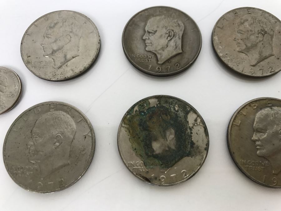 (10) Eisenhower One Dollar US Coins Various Dates [Photo 5]