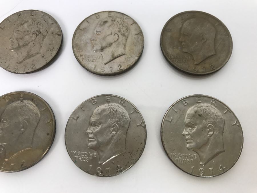 (10) Eisenhower One Dollar US Coins Various Dates [Photo 3]