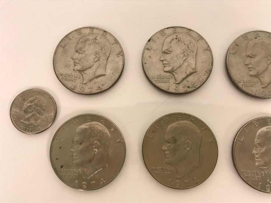 (10) Eisenhower One Dollar US Coins Various Dates [Photo 3]