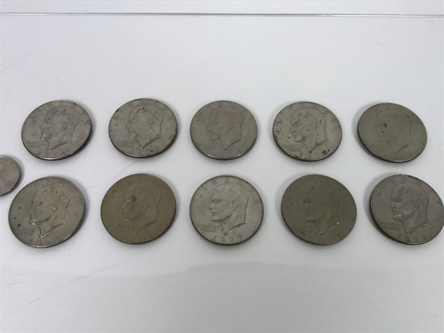 (10) Eisenhower One Dollar US Coins Various Dates [Photo 2]