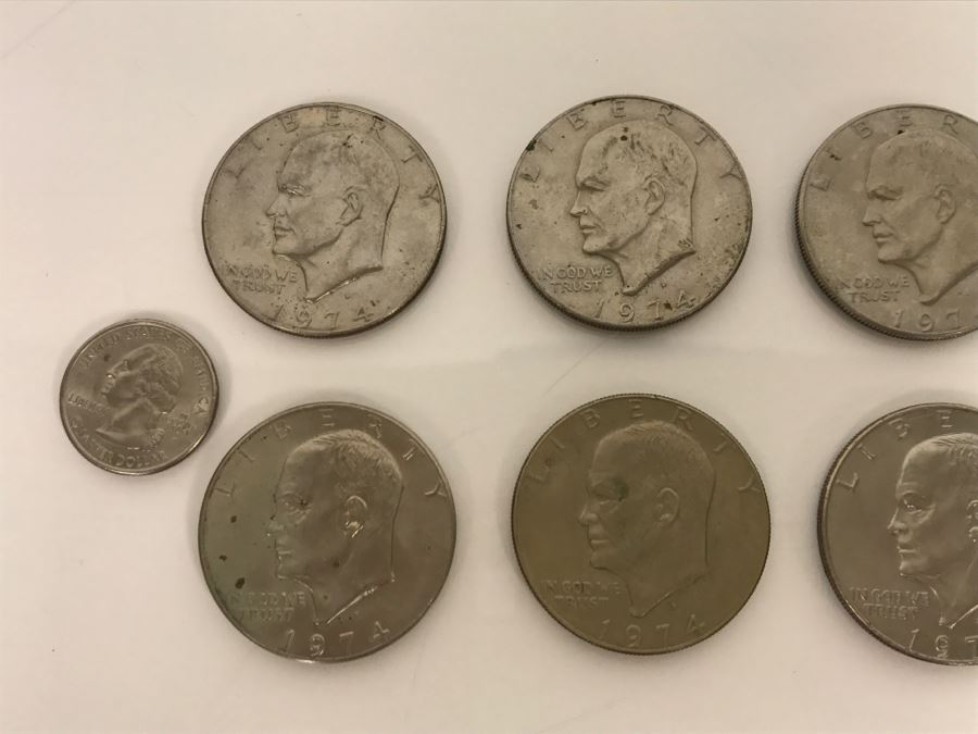 (10) Eisenhower One Dollar US Coins Various Dates [Photo 4]