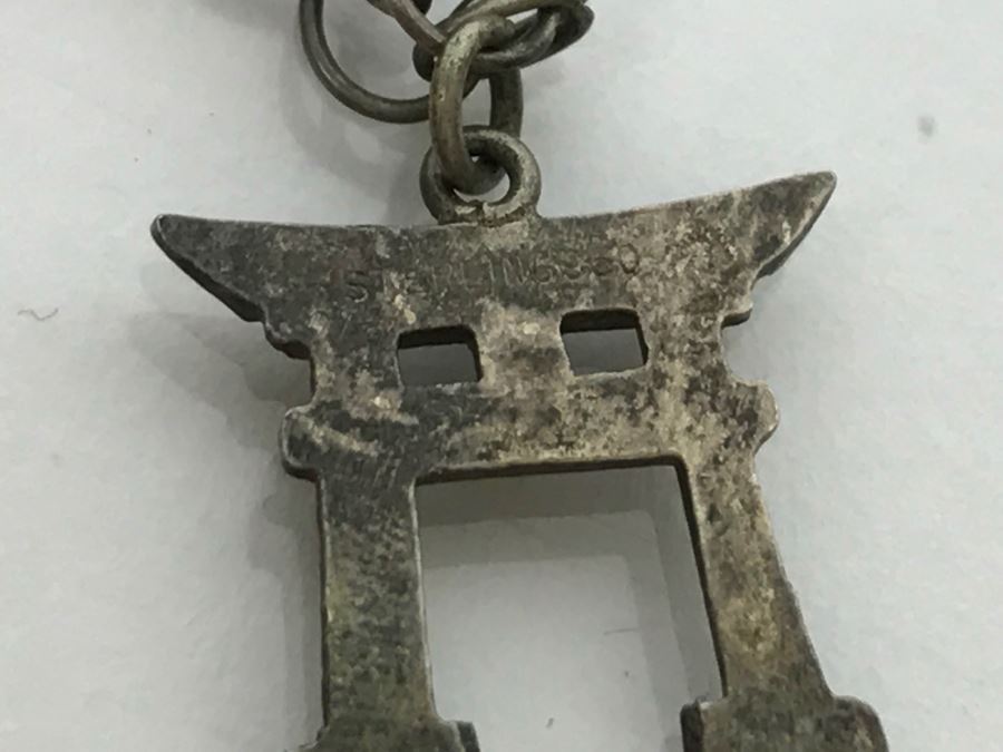 Chinese Sterling Silver Charm Bracelet With Pair Of Sterling Silver Bangle Bracelets 20.6g [Photo 13]