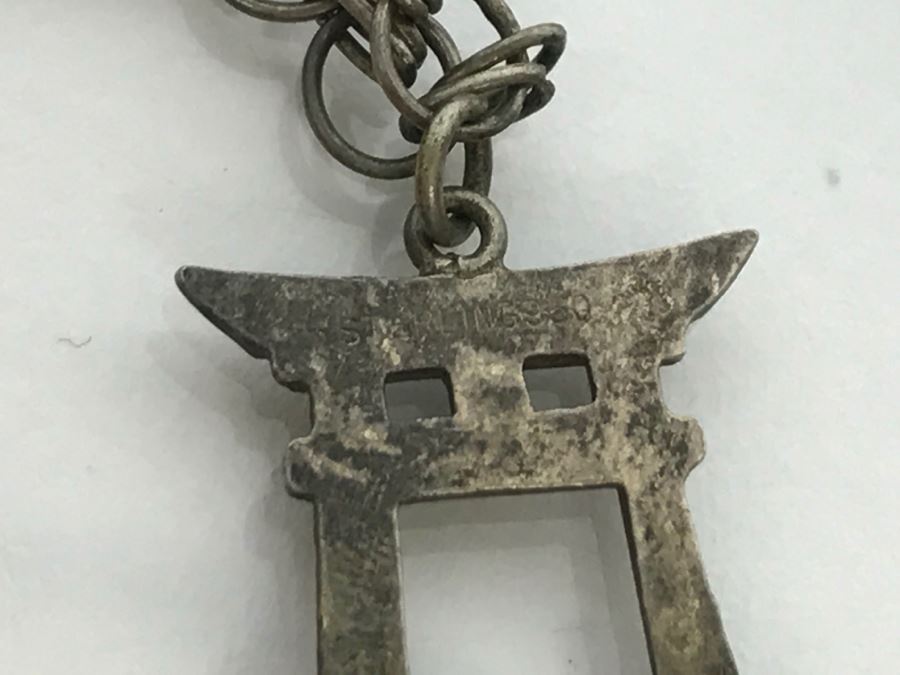 Chinese Sterling Silver Charm Bracelet With Pair Of Sterling Silver Bangle Bracelets 20.6g [Photo 14]