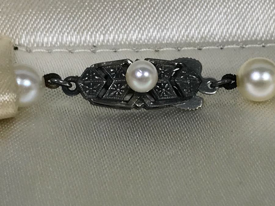 MIKIMOTO Cultured Pearls With Original Documenation From Japan Gem Of Gems Purchased In 1960 16' Choker Strand Necklace Estimate $1,000-$2,000 [Photo 13]