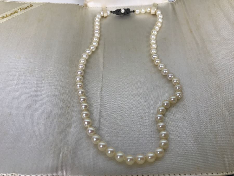 MIKIMOTO Cultured Pearls With Original Documenation From Japan Gem Of ...