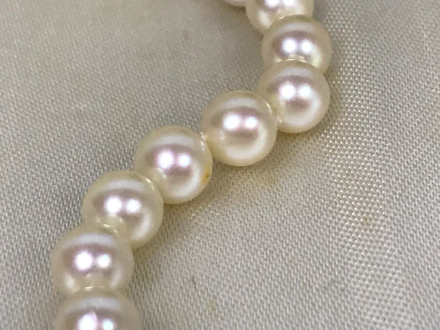 MIKIMOTO Cultured Pearls With Original Documenation From Japan Gem Of Gems Purchased In 1960 16' Choker Strand Necklace Estimate $1,000-$2,000 [Photo 15]