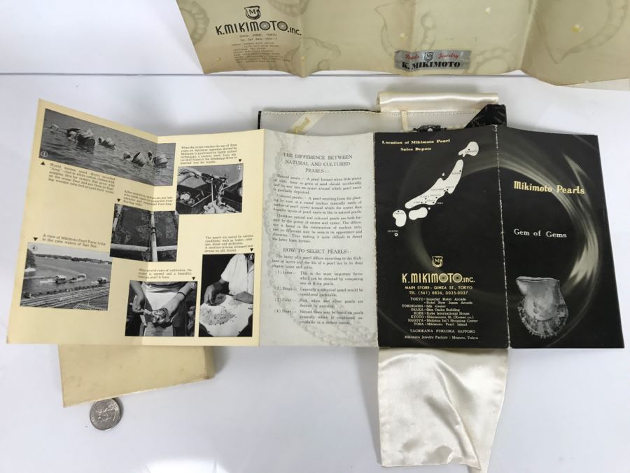 MIKIMOTO Cultured Pearls With Original Documenation From Japan Gem Of Gems Purchased In 1960 16' Choker Strand Necklace Estimate $1,000-$2,000 [Photo 28]