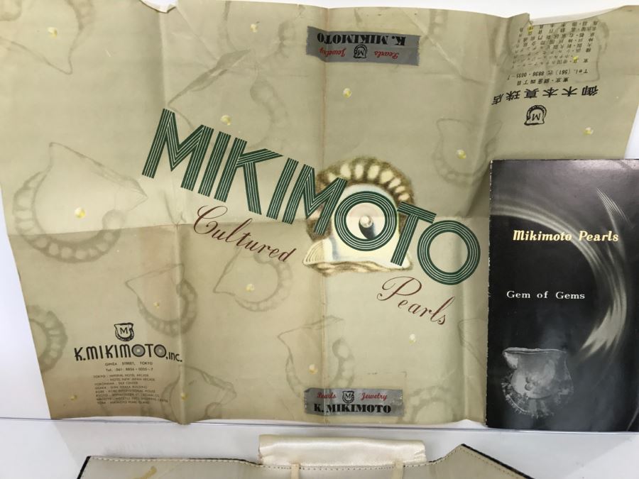 MIKIMOTO Cultured Pearls With Original Documenation From Japan Gem Of Gems Purchased In 1960 16' Choker Strand Necklace Estimate $1,000-$2,000 [Photo 18]