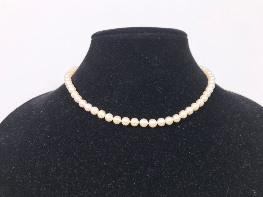 MIKIMOTO Cultured Pearls With Original Documenation From Japan Gem Of Gems Purchased In 1960 16' Choker Strand Necklace Estimate $1,000-$2,000 [Photo 31]