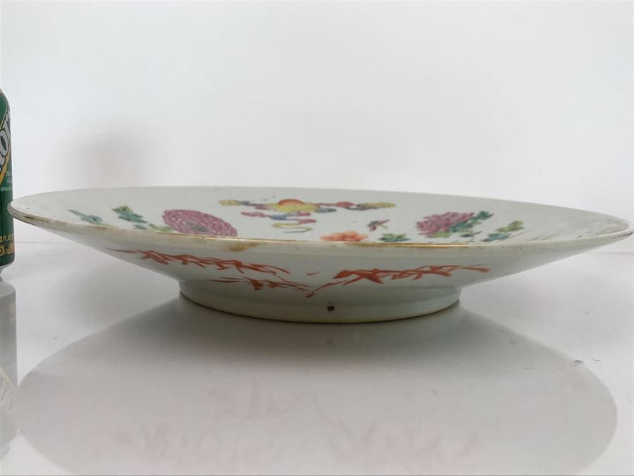 Antique Signed Chinese Porcelain Dish With Stand [Photo 30]
