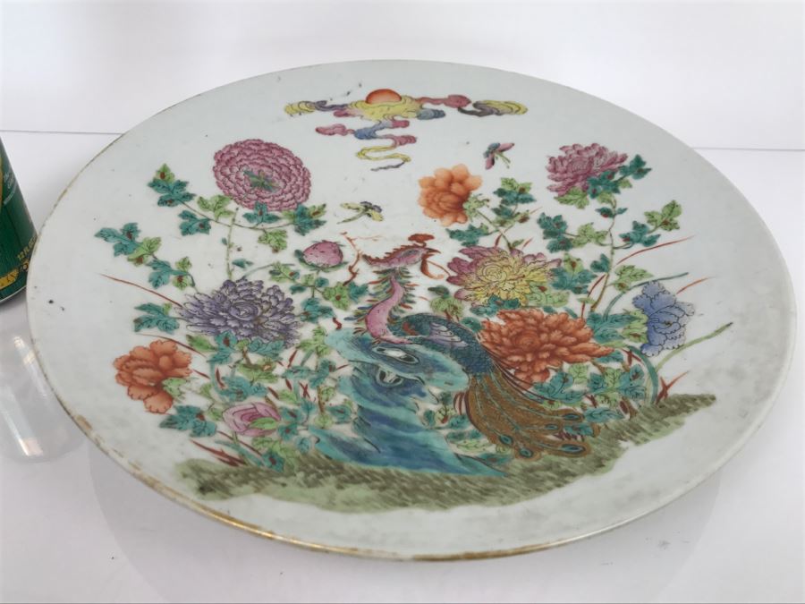 Antique Signed Chinese Porcelain Dish With Stand [Photo 33]