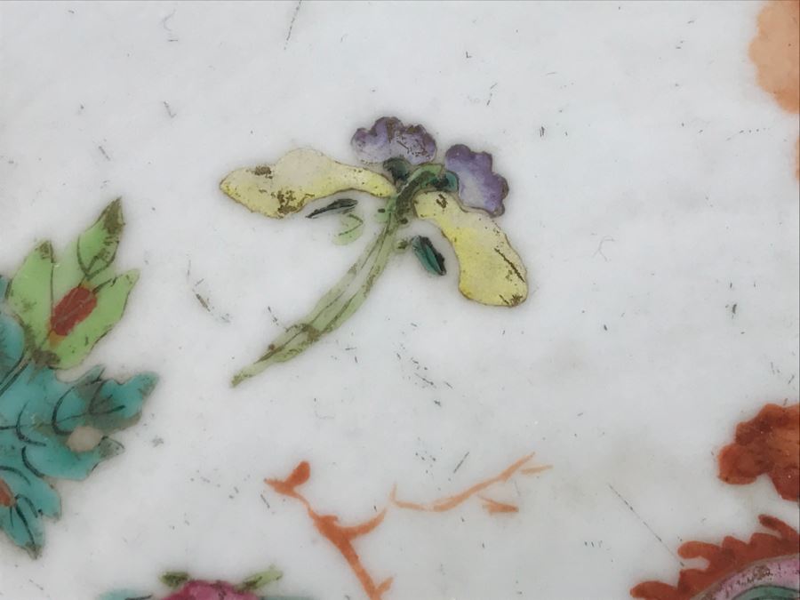 Antique Signed Chinese Porcelain Dish With Stand [Photo 8]