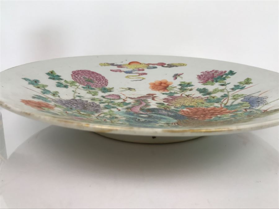 Antique Signed Chinese Porcelain Dish With Stand [Photo 32]