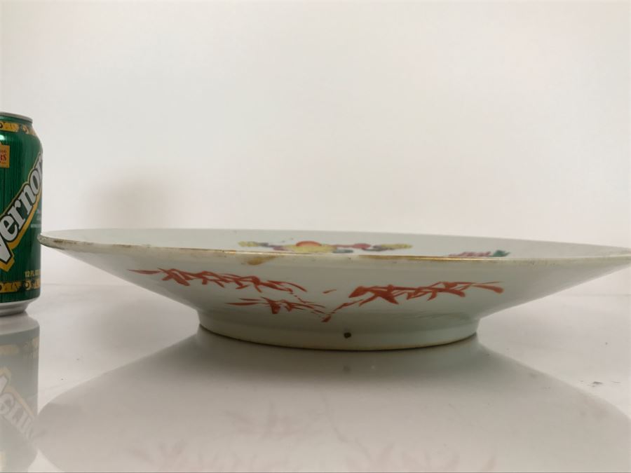 Antique Signed Chinese Porcelain Dish With Stand [Photo 31]