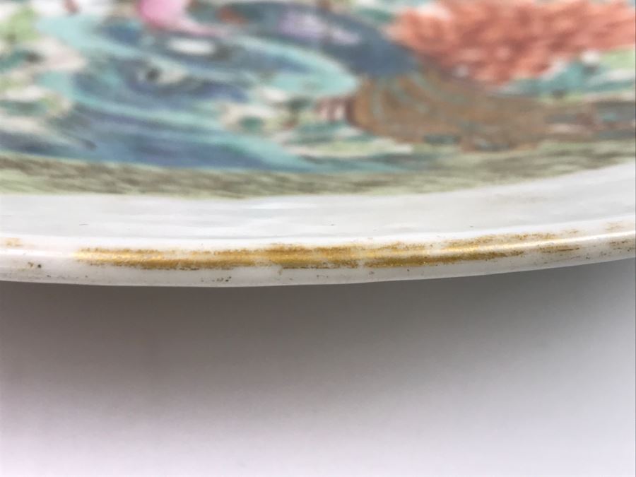 Antique Signed Chinese Porcelain Dish With Stand [Photo 36]