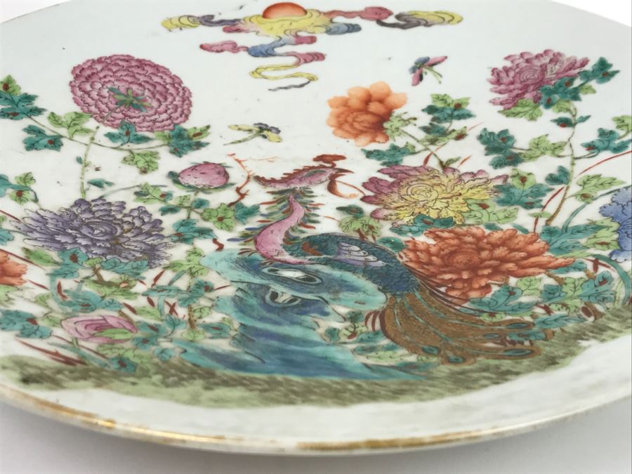 Antique Signed Chinese Porcelain Dish With Stand [Photo 37]