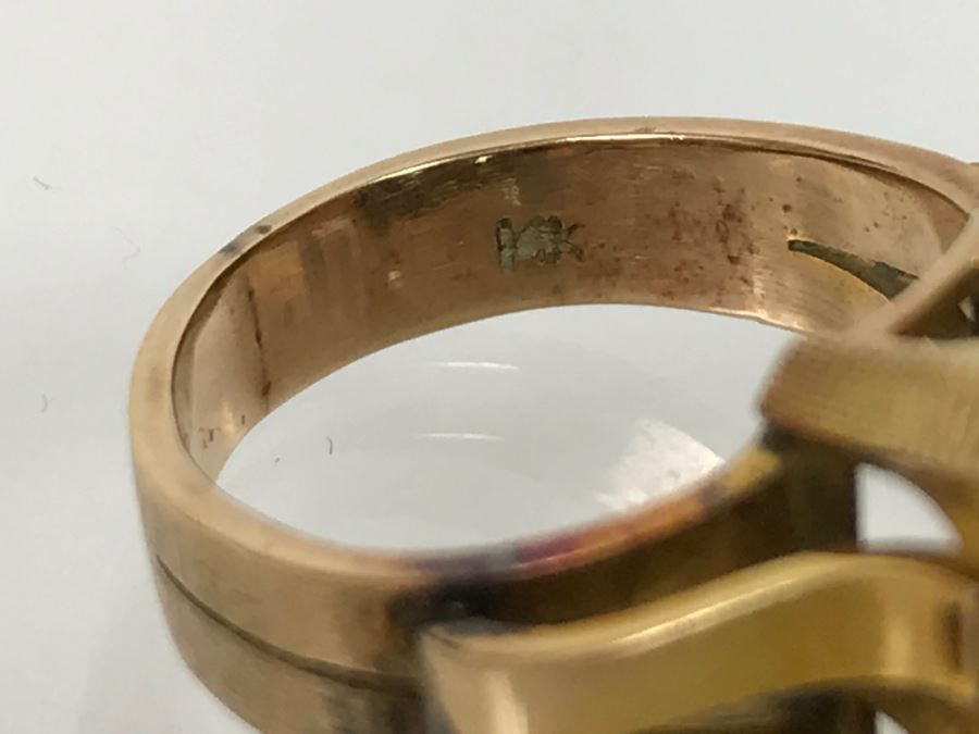 14K Yellow Gold Smokey Quartz Ring 12.4g Size 6 FMV $450 [Photo 21]